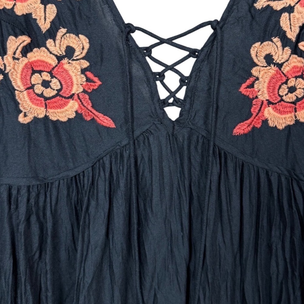 INTIMATELY FREE PEOPLE Aida Slip Dress , Aida Tunic, Cover-up, Navy Blue, Small - Picture 6 of 10